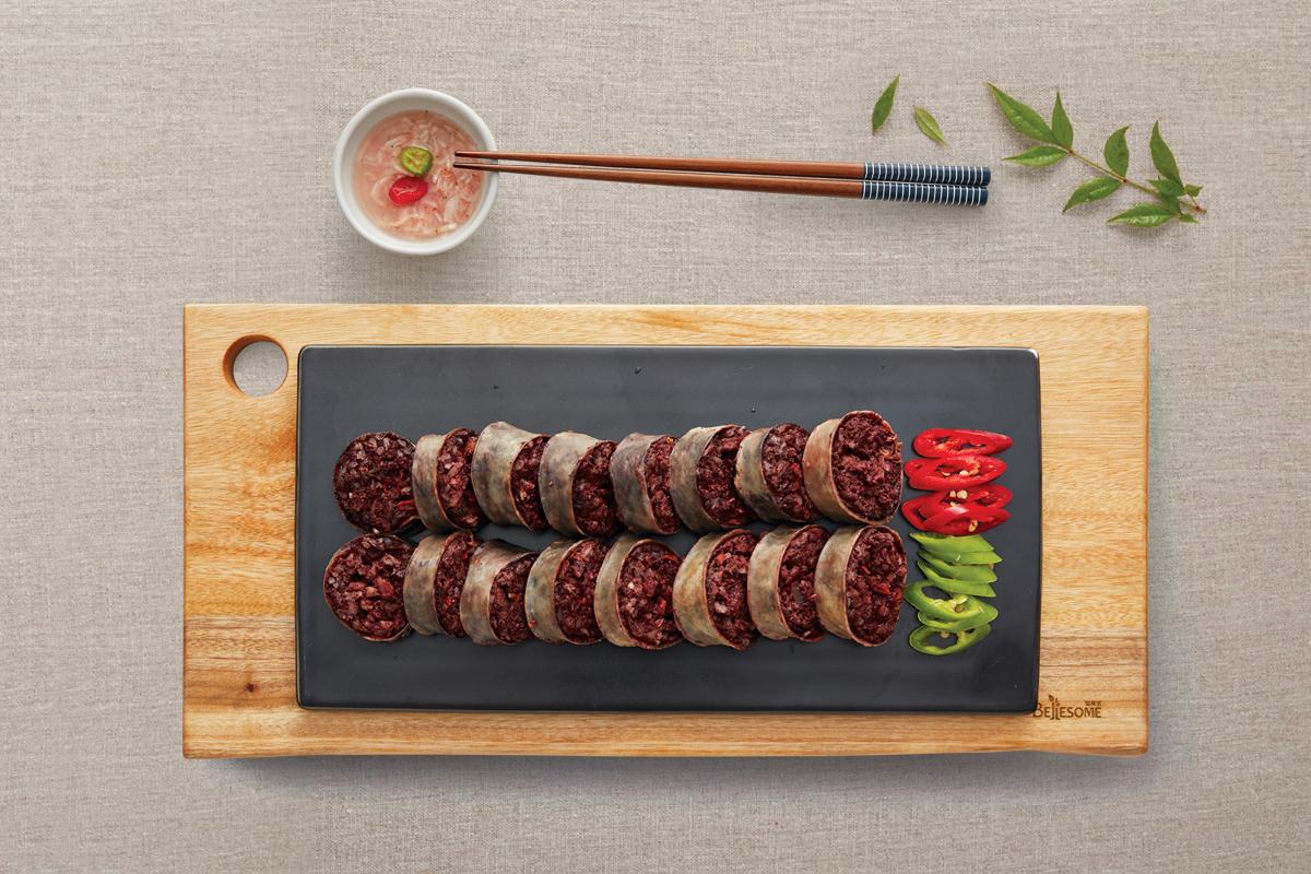 [소시지형]모둠순대 4종 1세트/찹쌀 고기 야채 김치 10cm크기 이미지 6