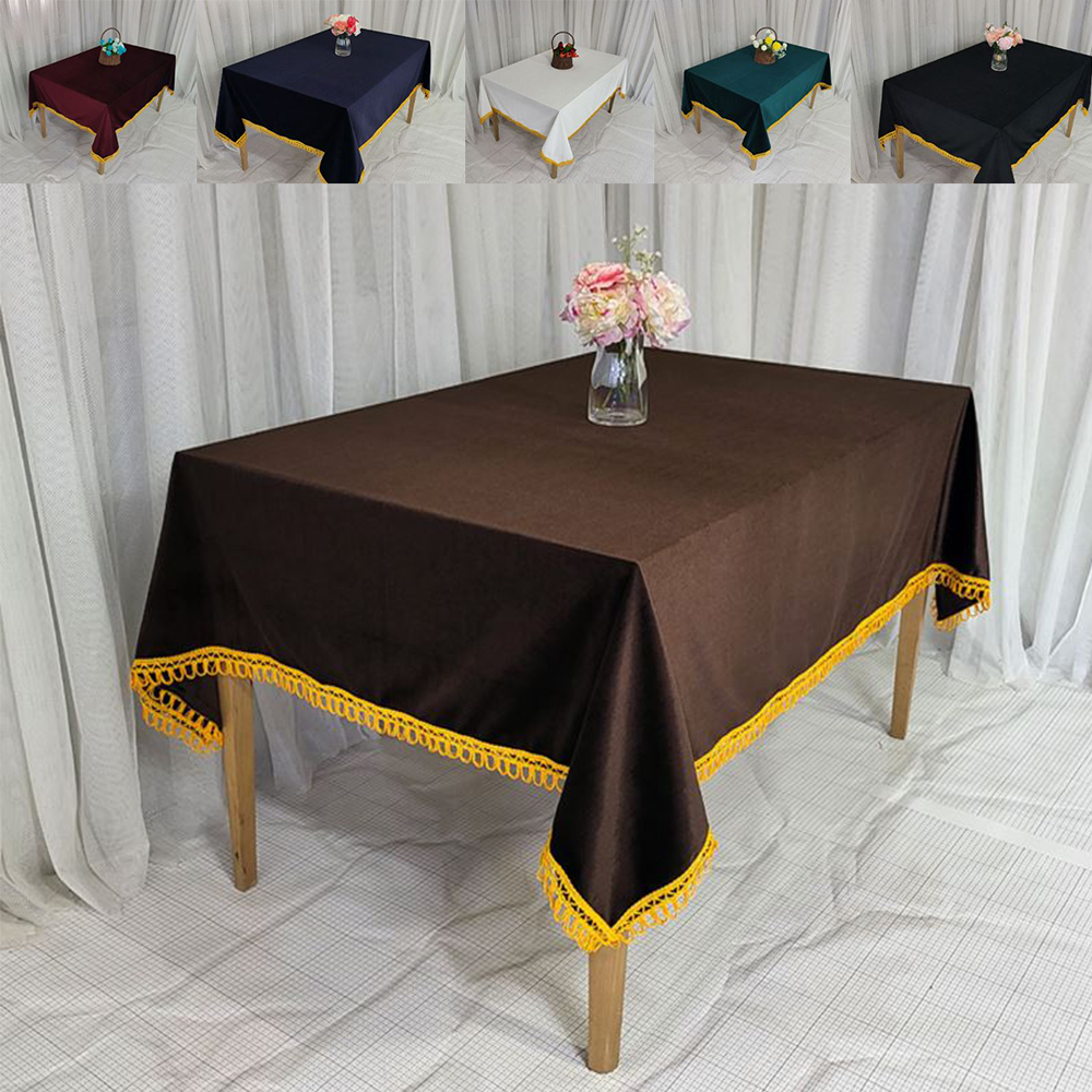 벨벳 행사 테이블보 다목적 직사각 피로연 파티 식탁보