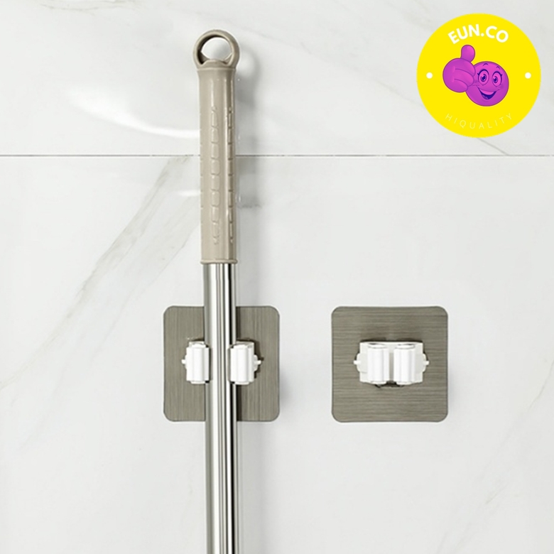 화장실 밀대 걸이 접착식 후크 랙 청소도구 거치대