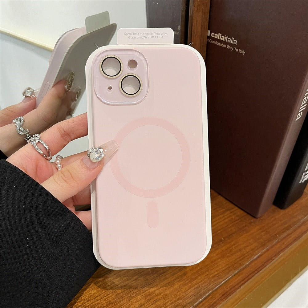 액상실리콘 카메라보호 맥세이프 케이스 멜란지핑크, 아이폰14 프로 - 상세 이미지 2