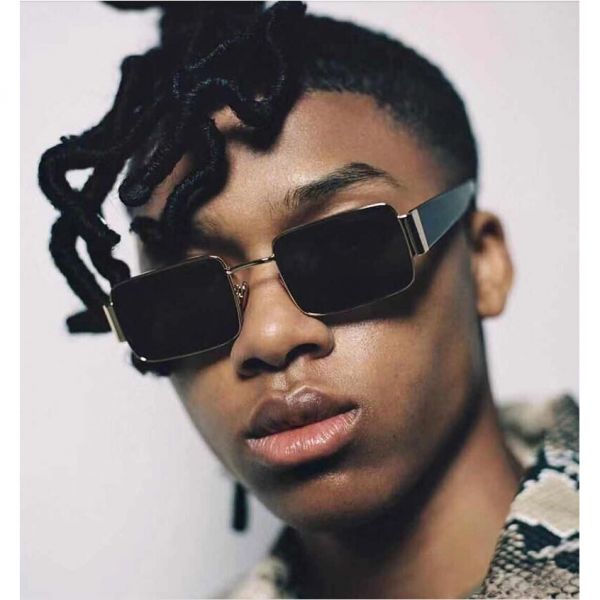 트렌디 Men 선글라스 스퀘어 렌즈 [세금포함] [정품] 골드 복고풍 Migos 블랙 빈티지 rapper Shades 추천 명품 브랜드 힙합 2728459... 