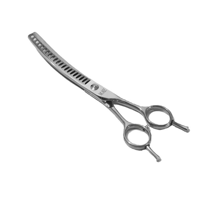 솜털 동물 커브 애완 가위 7인치가위 애견미용가위 7인치 곡선 어골가위 털제거량 70 - 상품 이미지