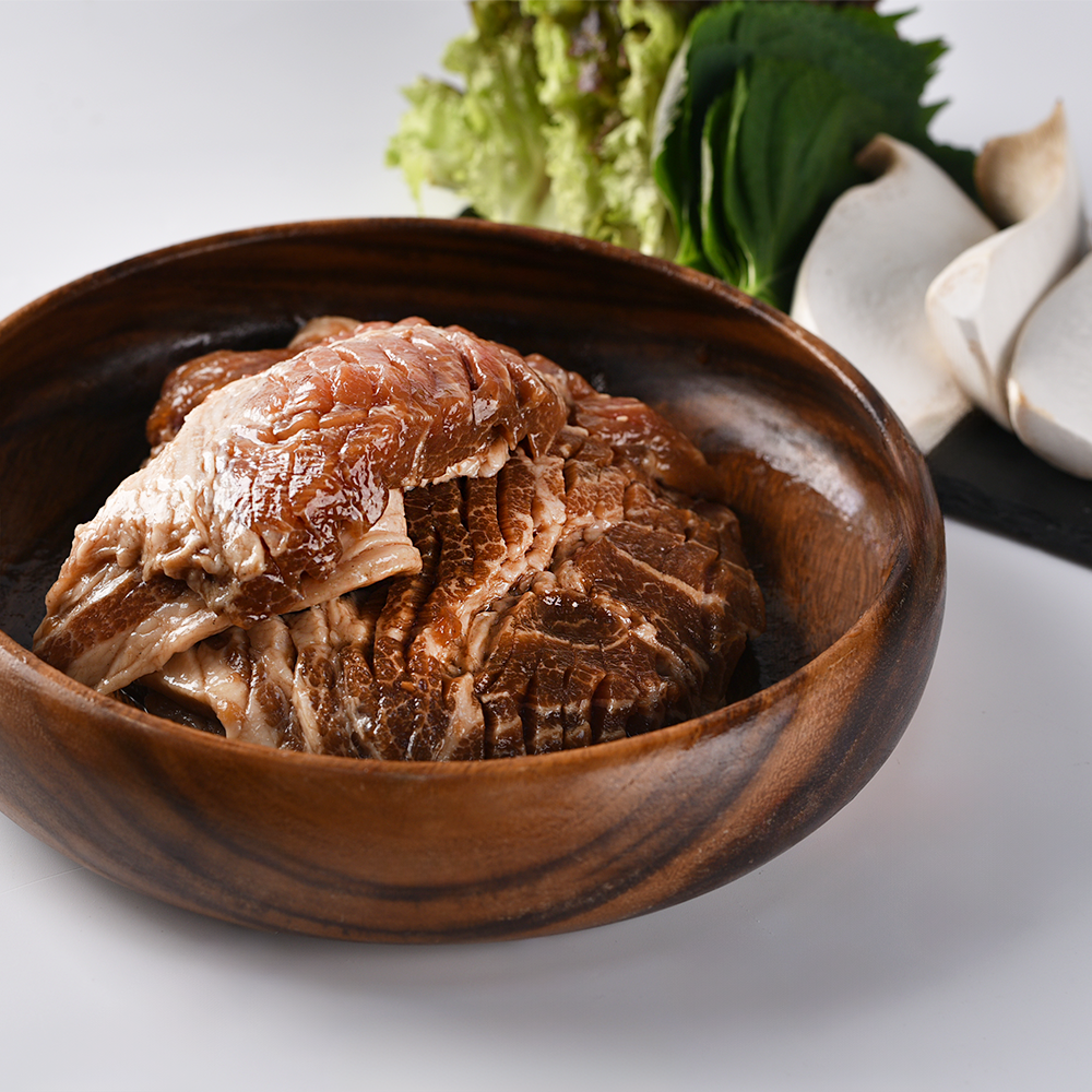 수입산 칼집 양념 목살 돼지 왕구이 양념구이 1kg : 정성고깃간