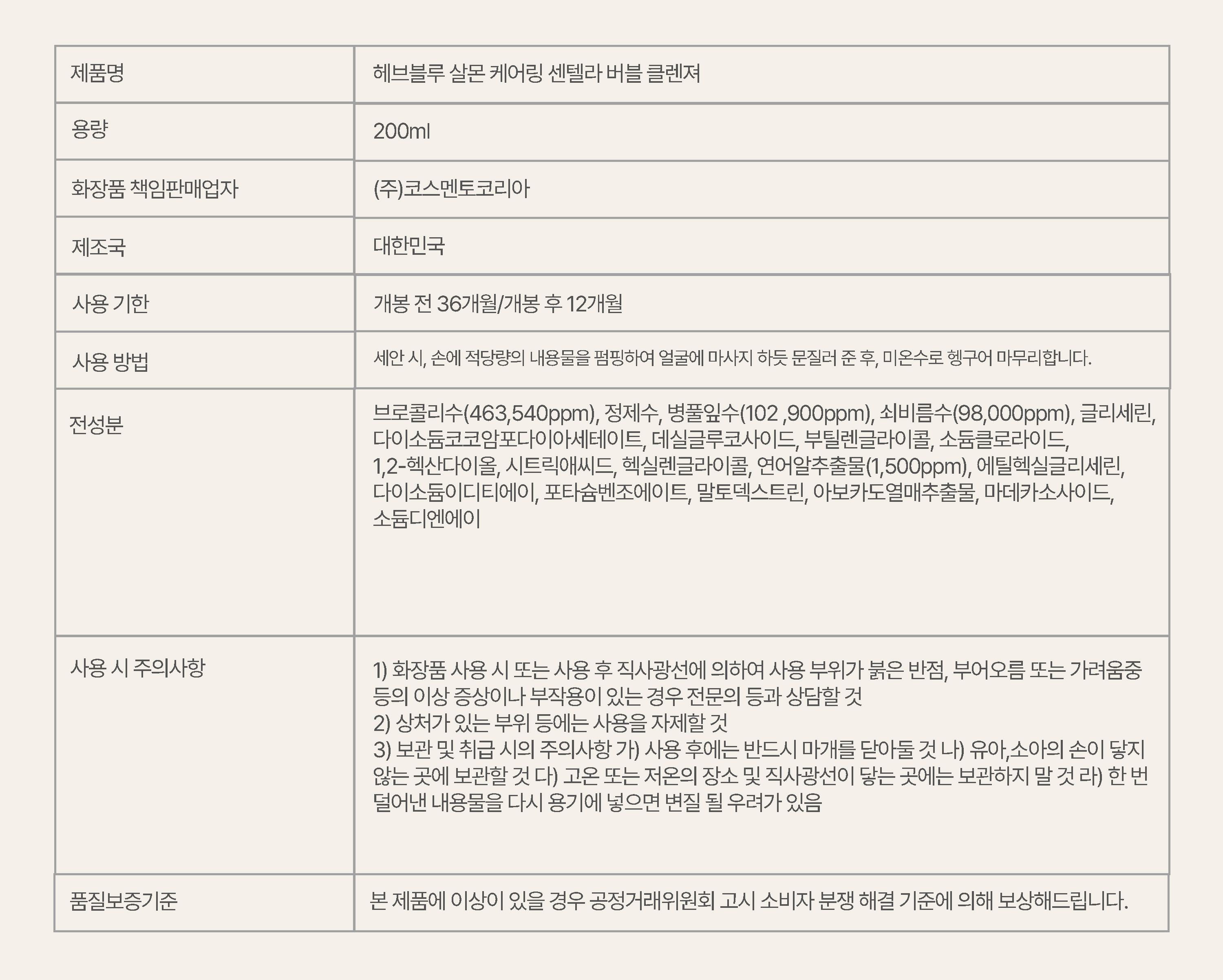korean salmon pdrn centella bubble cleanser