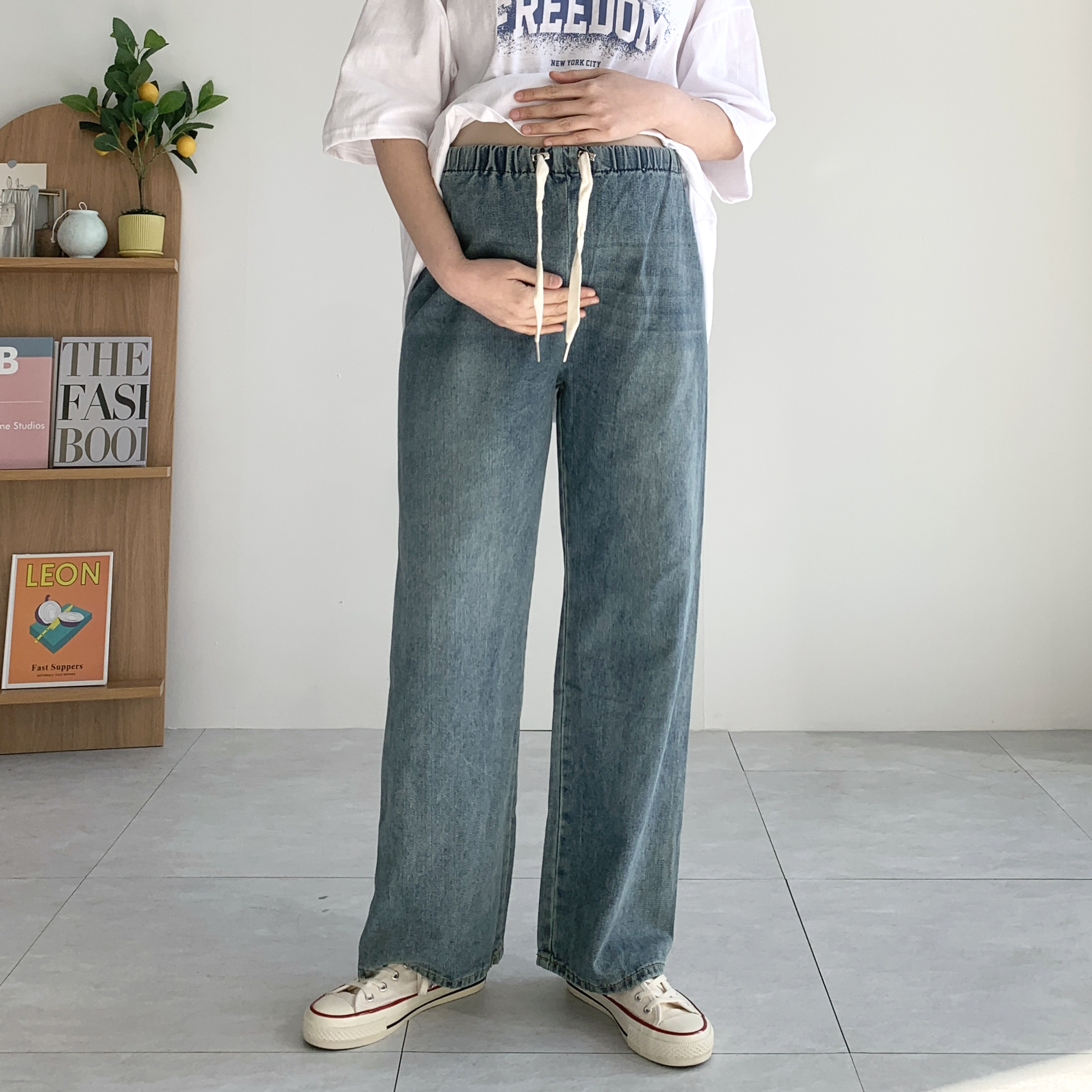스트링 임산부청바지 임부청바지 임부복청바지 - 상품 이미지