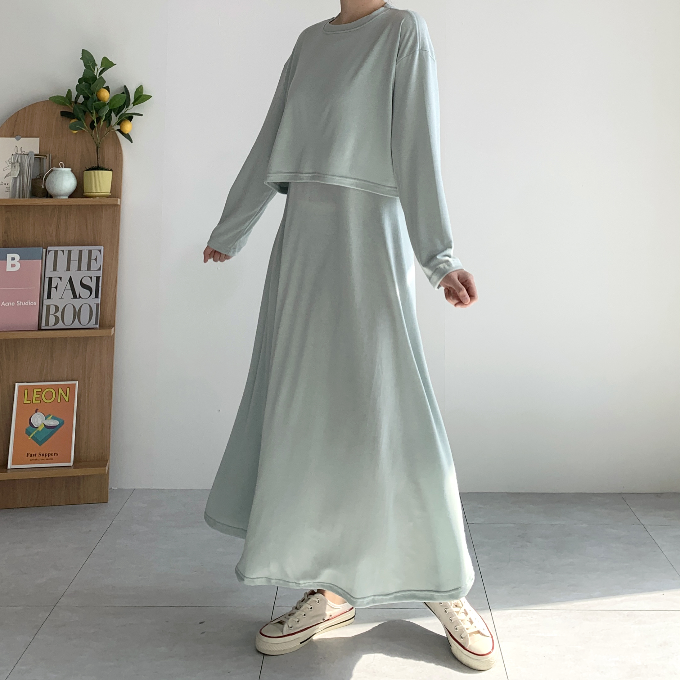 민소매원피스 SET 임산부원피스 임산부롱원피스 - 상세 이미지 3