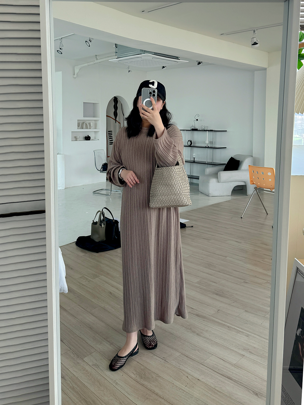 차롬 위빙 토트백 파우치 포함 이미지 7