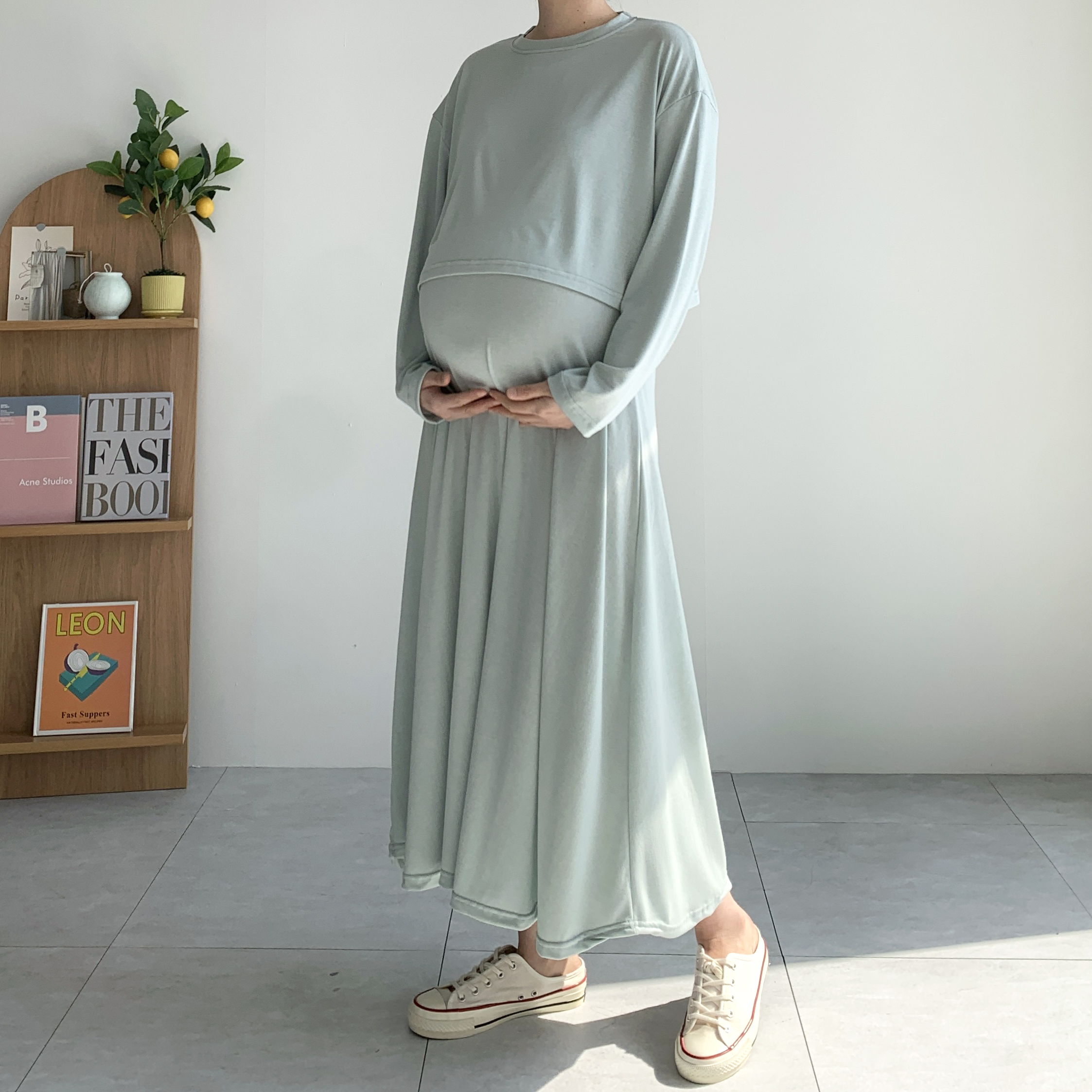 민소매원피스 SET 임산부원피스 임산부롱원피스 - 상품 이미지