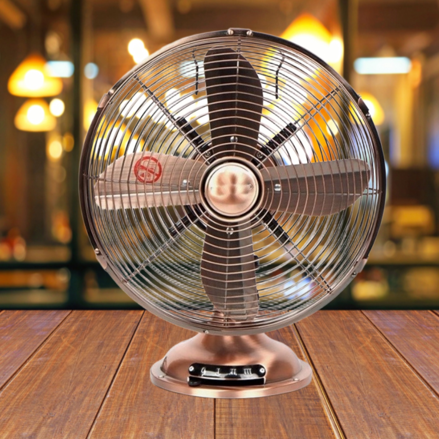 황동 메탈 선풍기 철제 선풍기 골드 레트로 탁상용 엔틱 선풍기