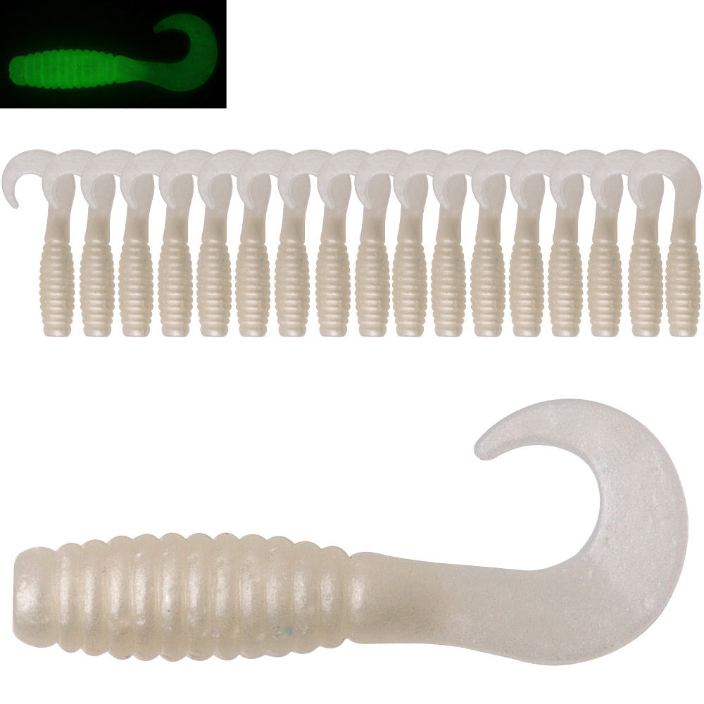 캣츠크로우 CTD 그럽웜 꺽지 송어웜 산천어 볼락 미끼 029 펄 실버, 3.8cm(1.5인치) - 메인 이미지