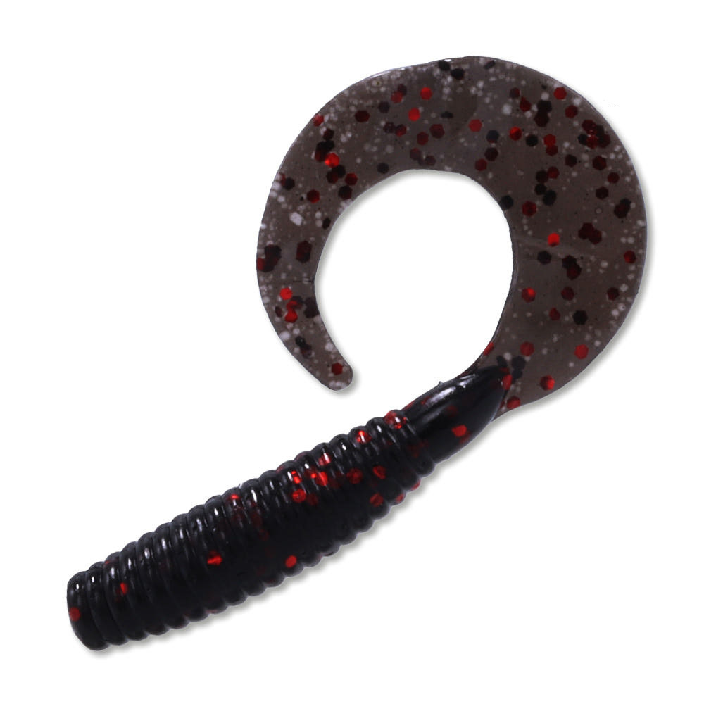 캣츠크로우 C그럽웜 쏘가리웜 배스 광어 우럭 007 블랙 레드, 7.6cm(3인치) - 메인 이미지