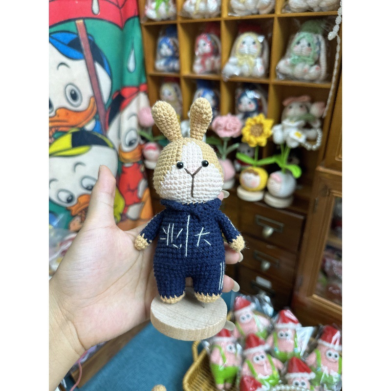 핸드메이드 토끼 장식 인형 책상 인형 - 상세 이미지 3