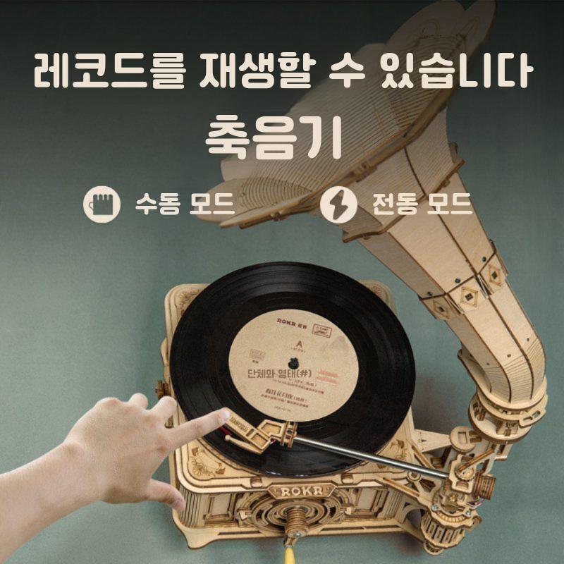 ROKA 우드 트릭 노래 빌딩 블록 어셈블리 모델 크리에이티 증기열차 - 상세 이미지 2