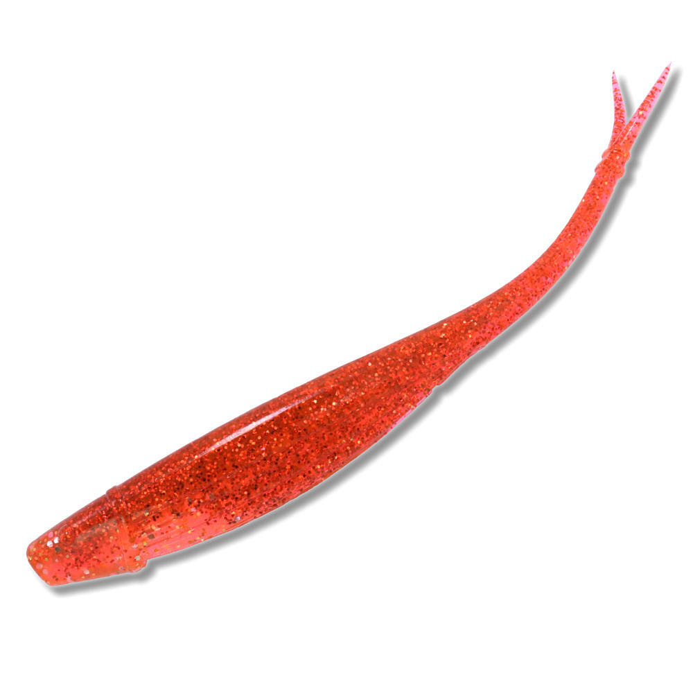 캣츠크로우 모비딕쉐드 광어다운샷웜 광어웜 광따 T05 레드+골드 투톤, 12.7cm(5인치) - 상품 이미지