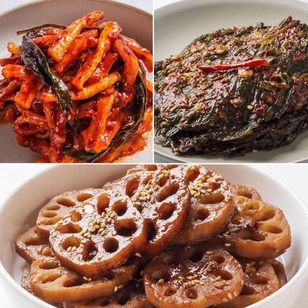 항아리반찬 연근조림+무말랭이무침+깻잎무침 1kg+1kg+1kg : 마이트문 가성비 가심비 몰