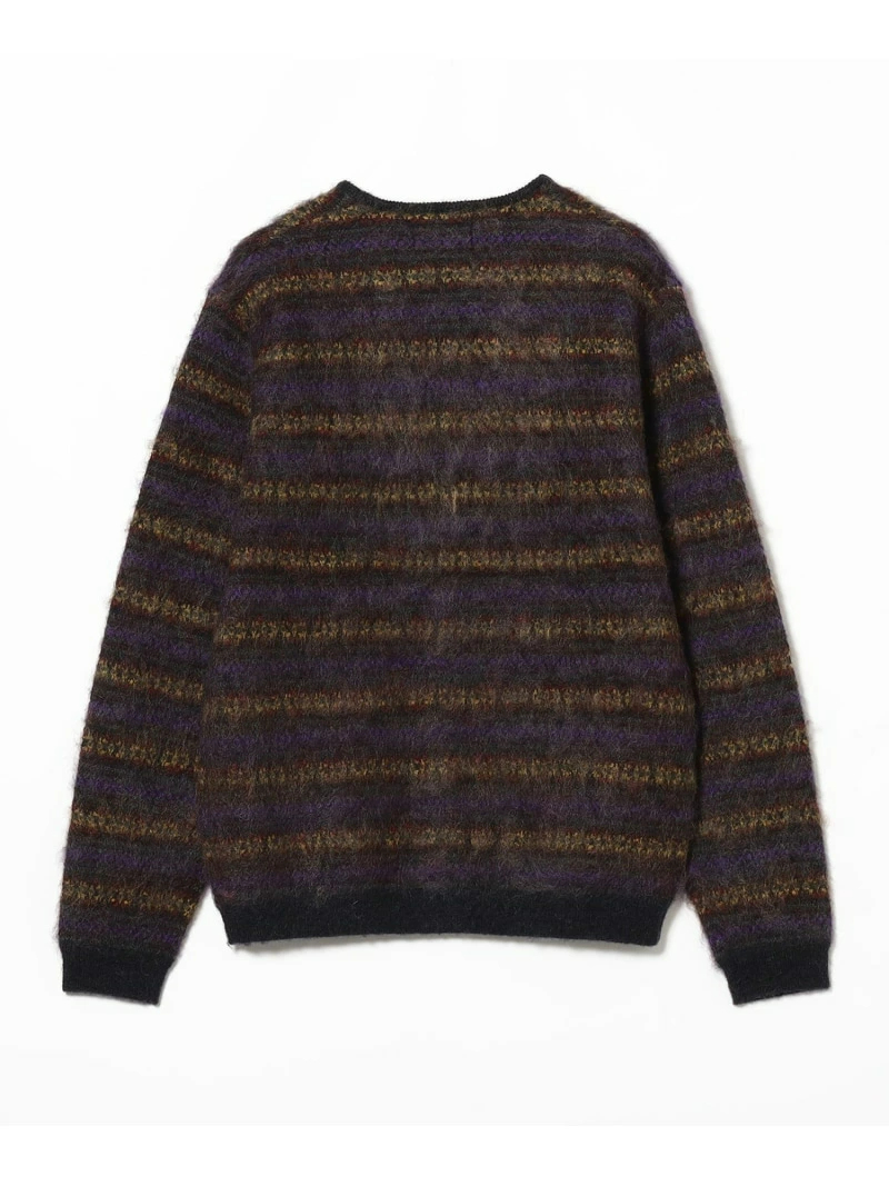 빔즈 플러스 9게이지 더블 자카드 페어아일 샤기 가디건 4컬러 이미지 6
