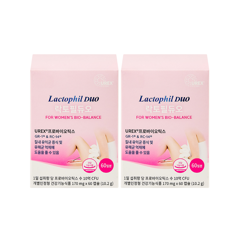 락토필듀오 질유산균 60캡슐, 2개