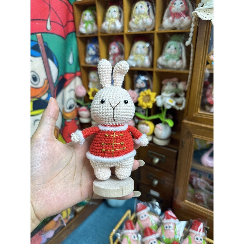 핸드메이드 토끼 장식 인형 책상 인형 - 상세 이미지 5