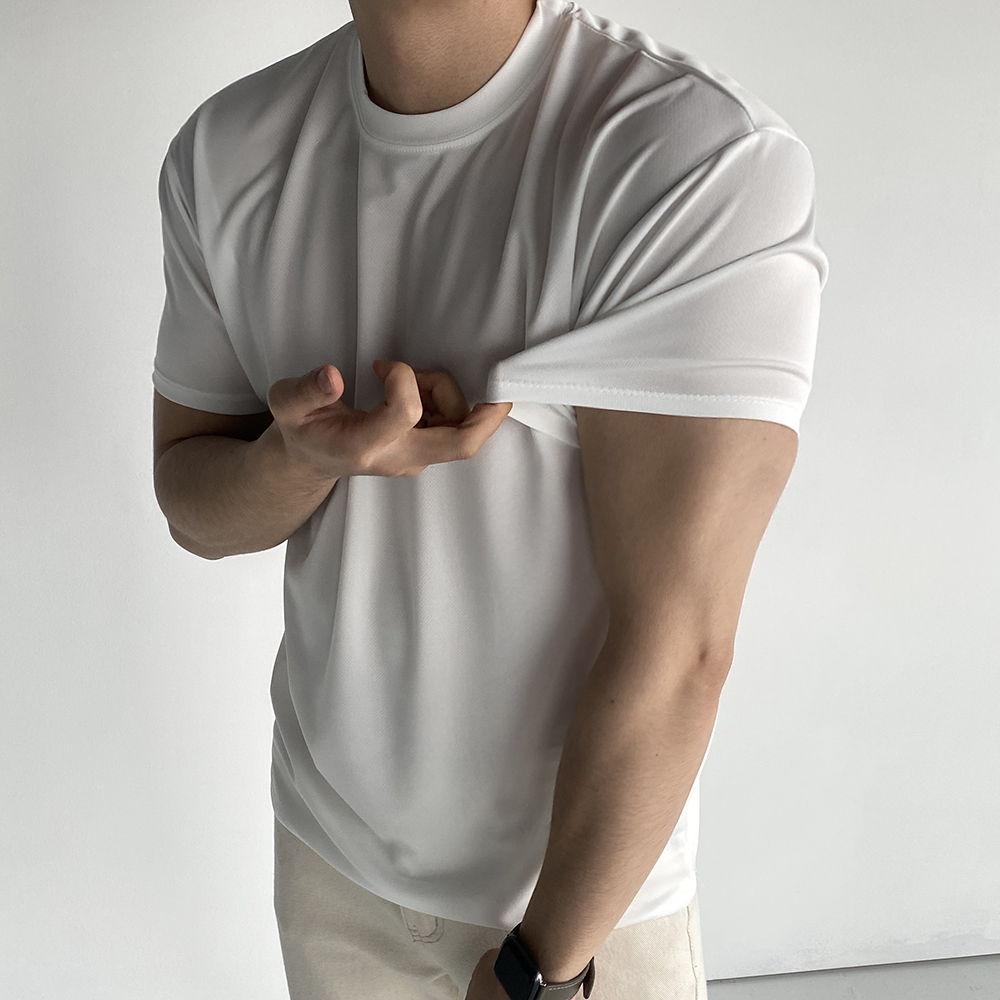 1+1+1 러닝반팔티 쿨티셔츠 남자헬스반팔 기능성머슬핏 짐웨어반팔 - 상세 이미지 4