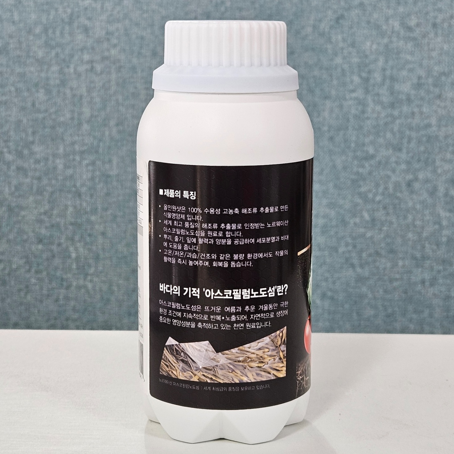 올인원샷 500ml 해조추출물 체리 과일나무 감나무 고추 배추 고구마 땅콩 다시마해초액비 - 상세 이미지 2