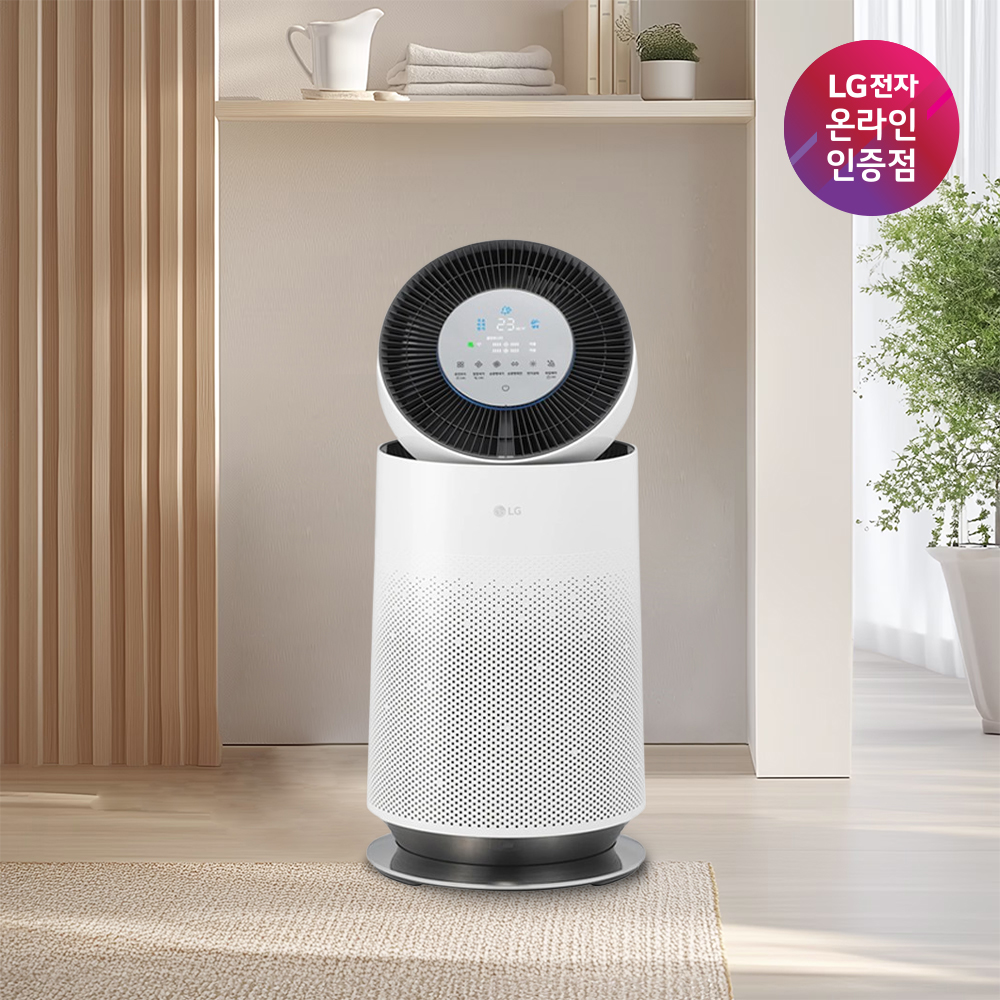 [혜택가 56만원대] LG 퓨리케어 360 공기청정기 AS185DWWD 1단/클린부스터/AI맞춤운전