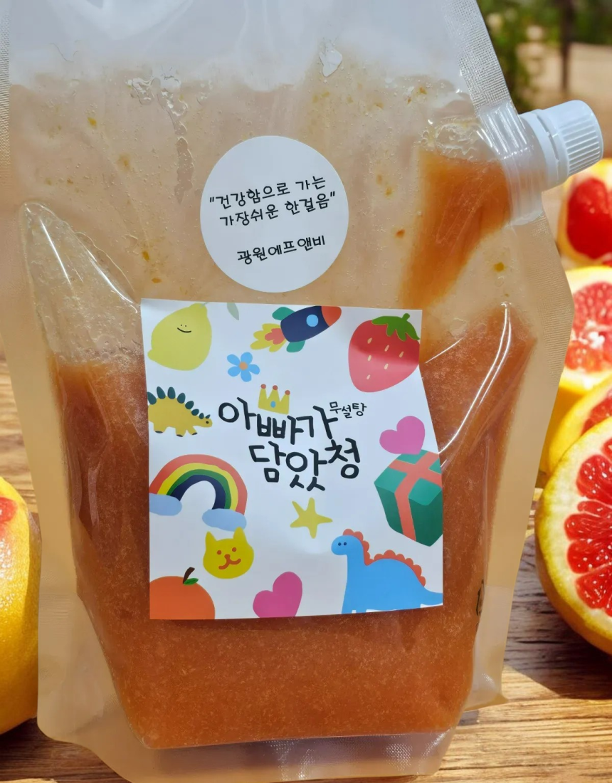 아빠가담았청 저당 자몽청 홈카페 에이드용 550g - 상세 이미지 4