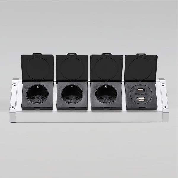 BIS 빌트인콘센트 주방 가구 노출 2구 코너콘센트 USB BIB-203 화이트 욕실장 - 상세 이미지 3