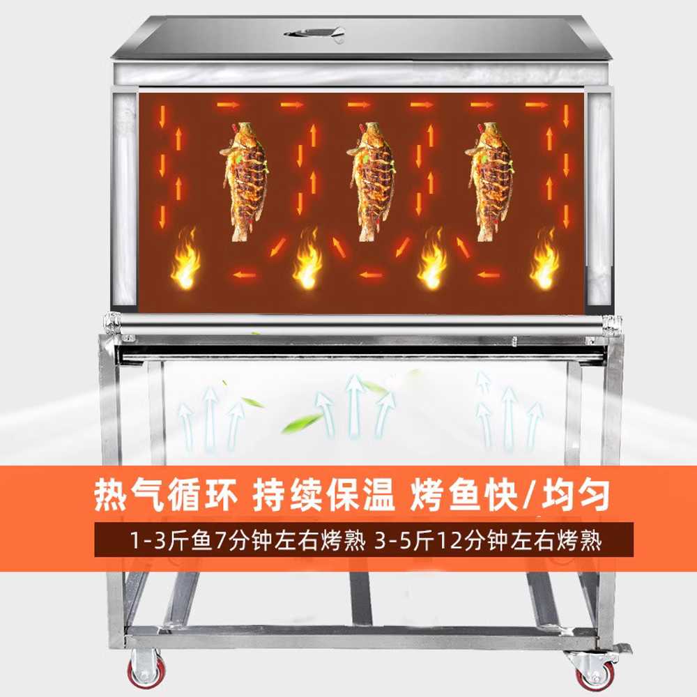 생선굽는기계 특수로 가스 그릴 생선 꼬치 데크 초벌 무연탄 (1 그리드) : 프로빌구매대행