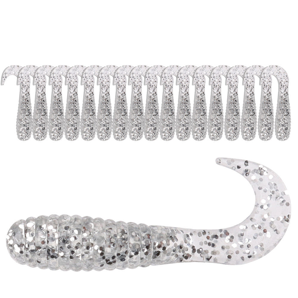 캣츠크로우 CTD 그럽웜 꺽지 송어웜 산천어 볼락 미끼 004 실버, 3.8cm(1.5인치) - 메인 이미지