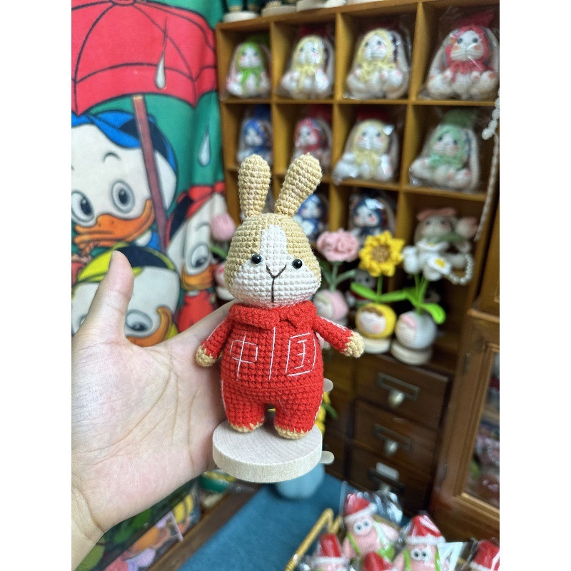 핸드메이드 토끼 장식 인형 책상 인형 - 상세 이미지 4