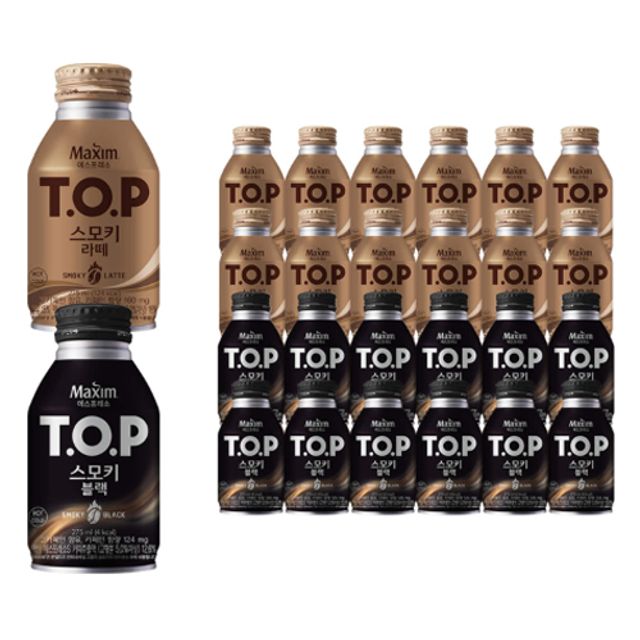 맥심 티오피 TOP 스모키 캔커피 275ml 24캔 (2종 택1) : 호브제