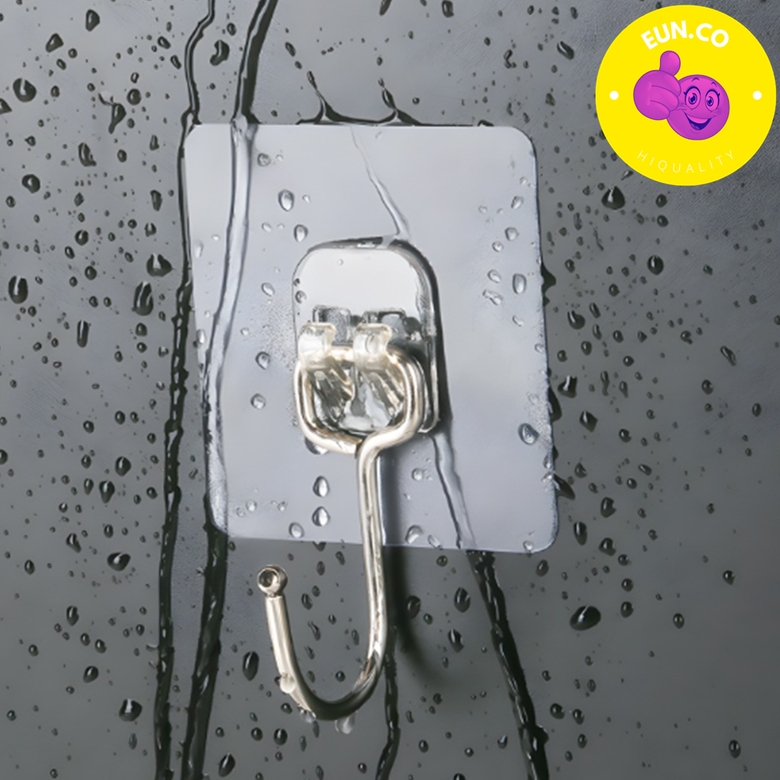 스티커형 투명 후크 붙이는 고리 욕실 현관 거실 접착고리 10개세트