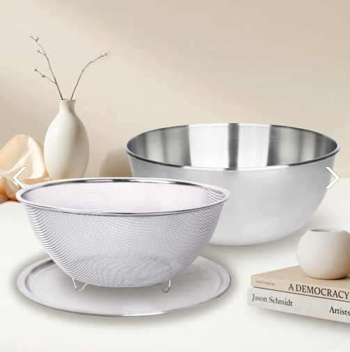 델라고 믹싱볼 양푼 양푼이 세척 스텐 쌀세척 볼 3종 세트 18cm