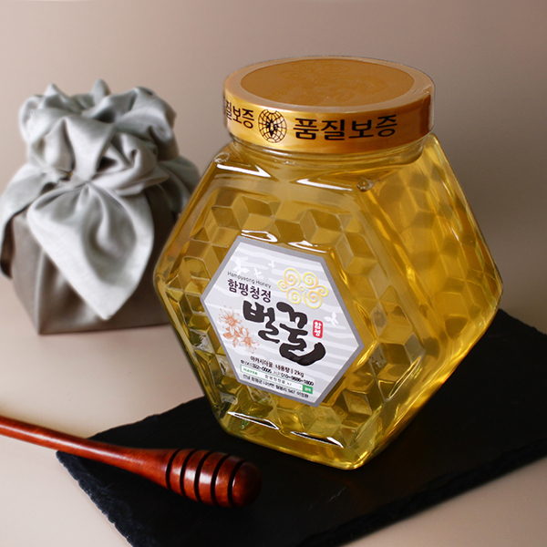 함평청정 자연산 때죽꿀 때죽나무꽃 숙성벌꿀 유리병 2.4Kg 이미지 7