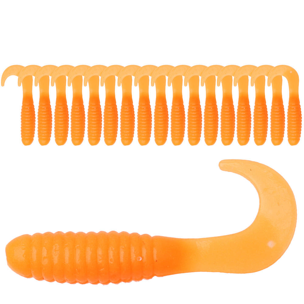 캣츠크로우 CTD 그럽웜 꺽지 송어웜 산천어 볼락 미끼 021 오렌지, 3.8cm(1.5인치) - 메인 이미지