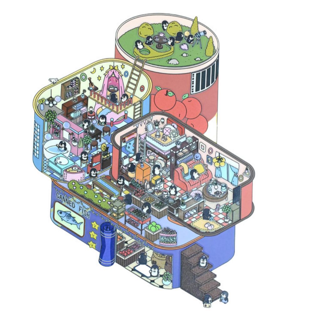 3D 스티커 방꾸미기 입체 다꾸 씬 공간 토끼하우스 이미지 6