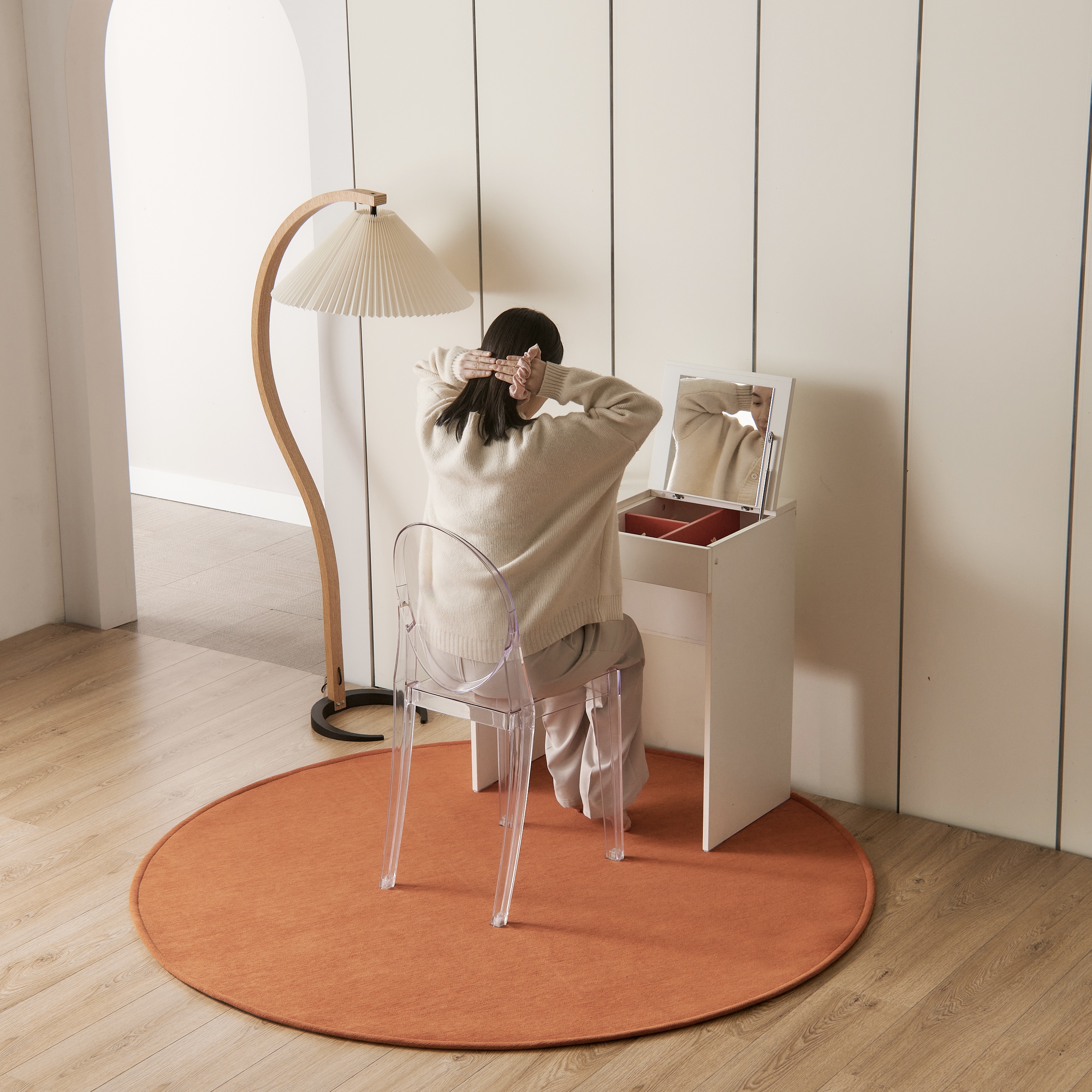 8컬러 14사이즈 포인트 방수러그 주문제작 카페트 크림아이보리, (사각)100x150cm