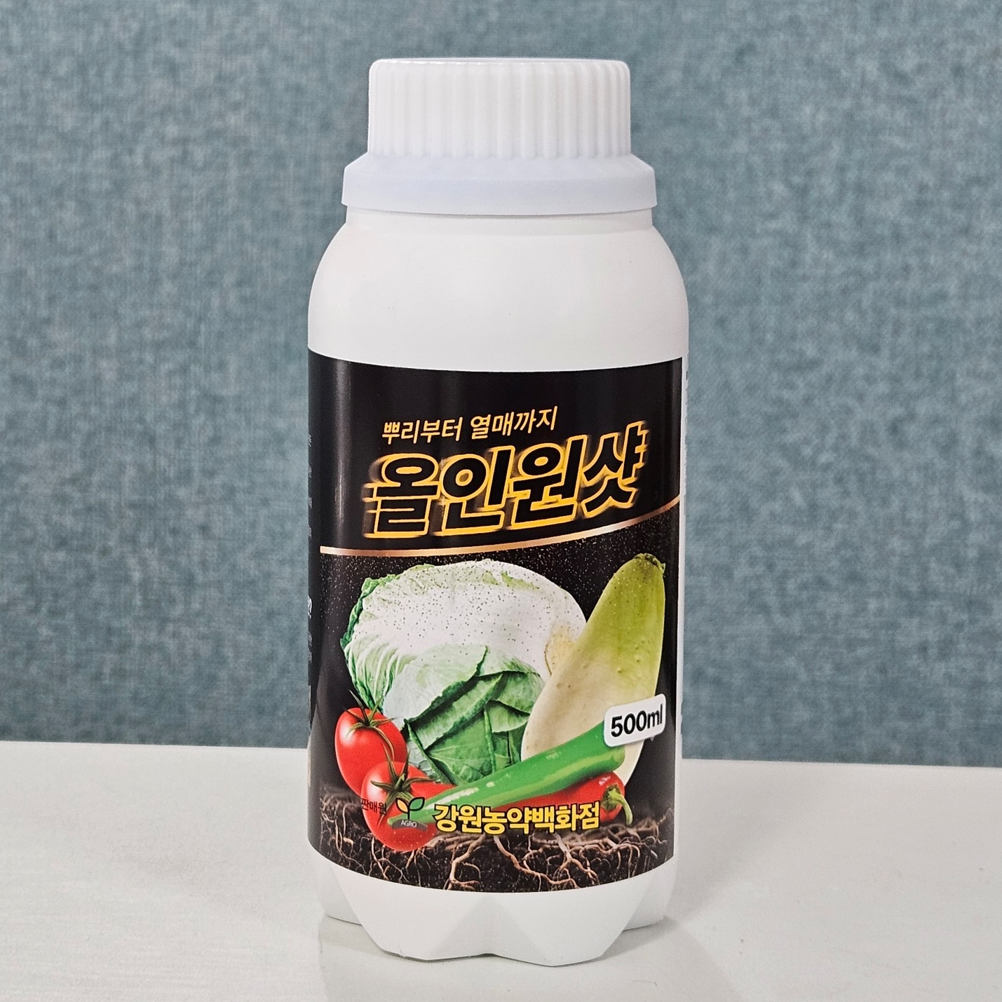 올인원샷 500ml 해조추출물 체리 과일나무 감나무 고추 배추 고구마 땅콩 다시마해초액비 - 상품 이미지