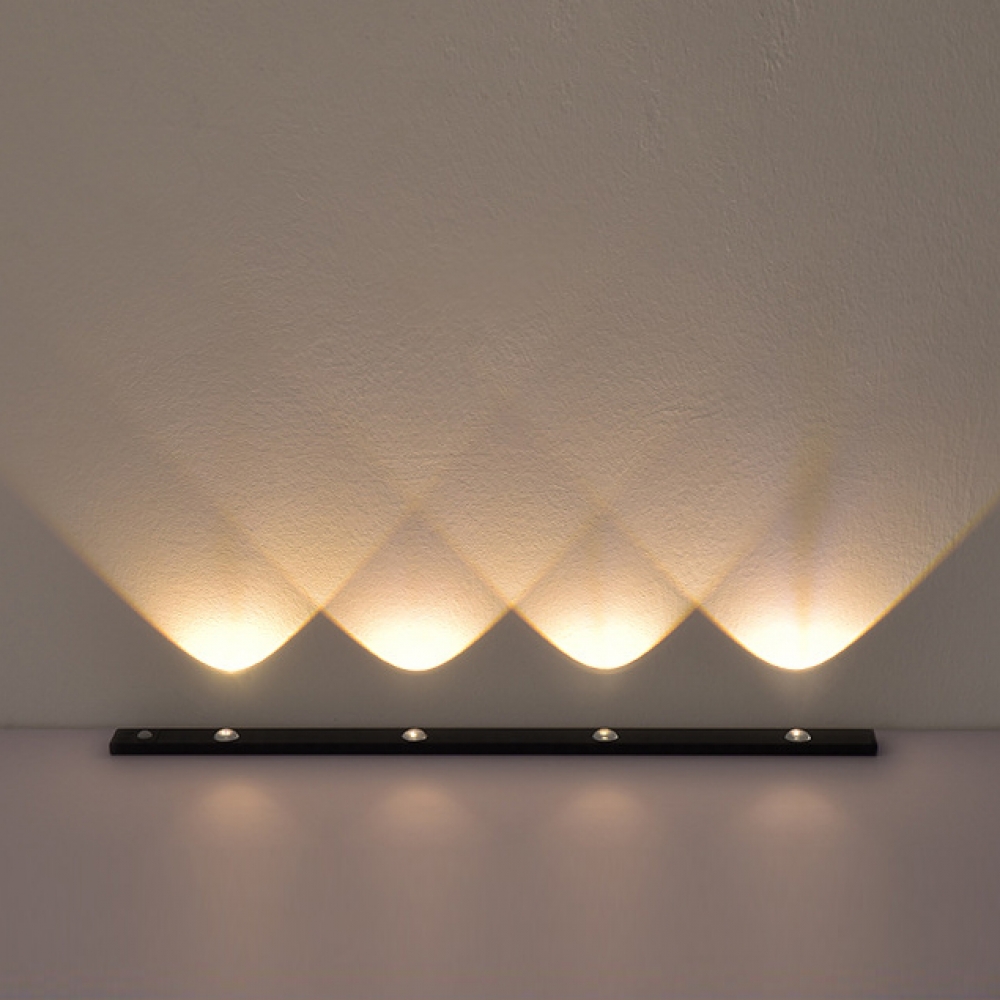 스포트라이트 무선 센서등 붙이는 조명 USB 충전식 직부등 색상밝기조절 LED 4구 일자 50cm 블랙 : 쎈스리빙
