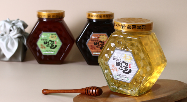함평청정 자연산 때죽꿀 때죽나무꽃 숙성벌꿀 유리병 2.4Kg 이미지 6
