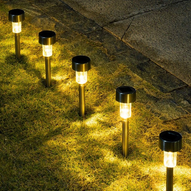 태양광 LED 화이트 조명 4P 개인카페 펜션 마당 꾸미기 정원등 LED 전구 전등 - 상세 이미지 2