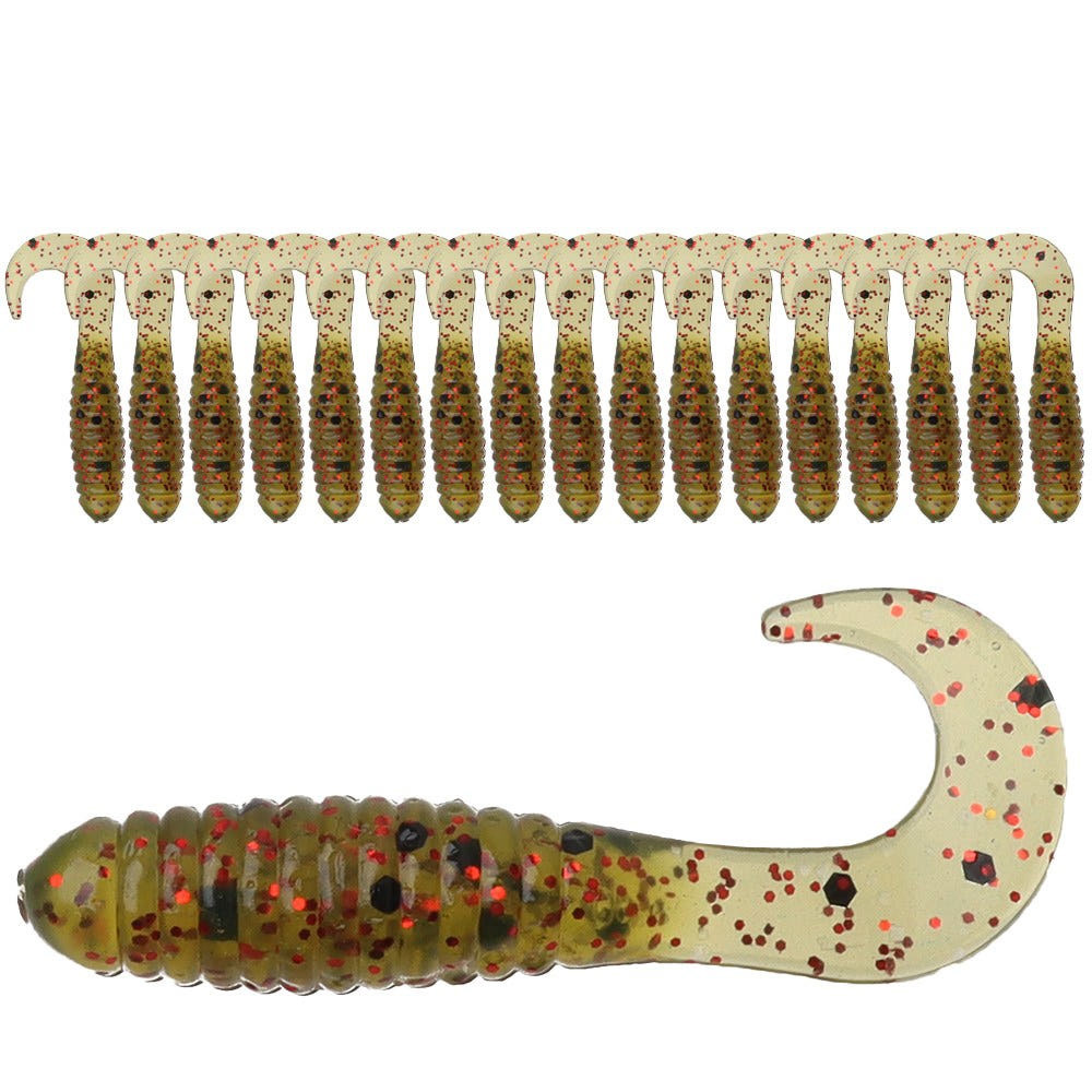 캣츠크로우 CTD 그럽웜 꺽지 송어웜 산천어 볼락 미끼 026 워터 멜론 레드, 3.8cm(1.5인치) - 메인 이미지
