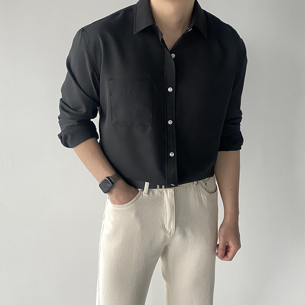 구김없는셔츠 남자링클프리셔츠 빅사이즈남방 남성봄셔츠 - 상세 이미지 3