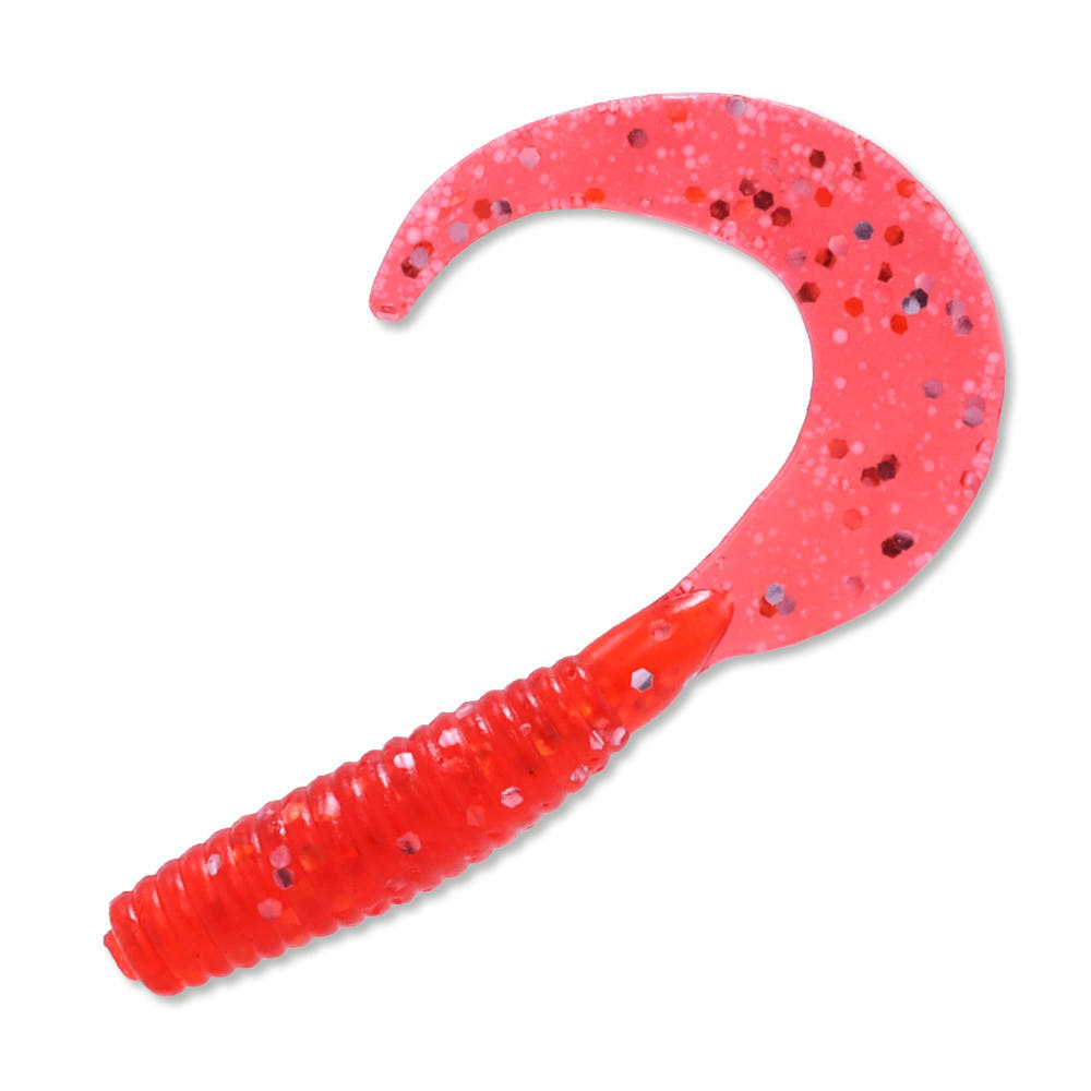 캣츠크로우 C그럽웜 쏘가리웜 배스 광어 우럭 005 레드 실버, 7.6cm(3인치) - 메인 이미지