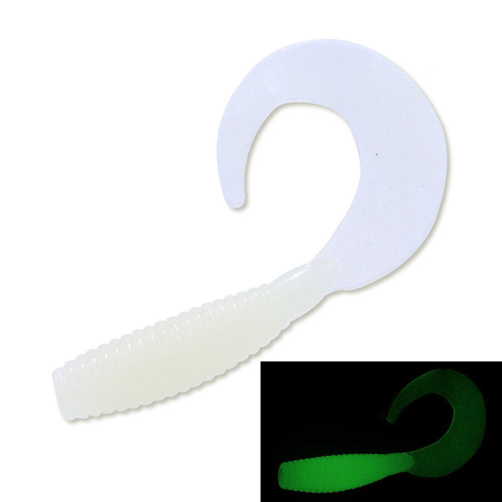 캣츠크로우 C그럽웜 쏘가리웜 배스 광어 우럭 002 글로우, 7.6cm(3인치) - 메인 이미지