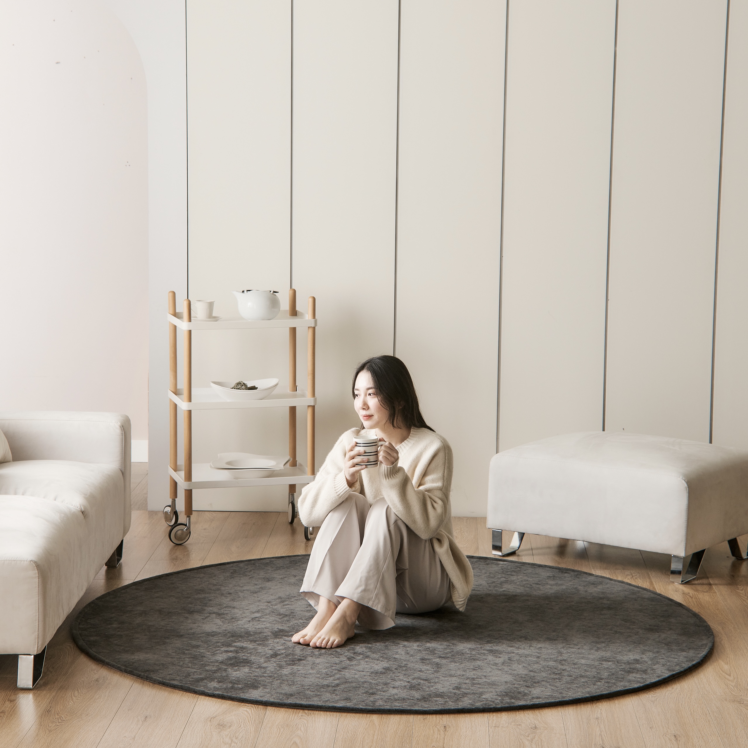 8컬러 14사이즈 포인트 방수러그 주문제작 카페트 크림아이보리, (사각)100x150cm