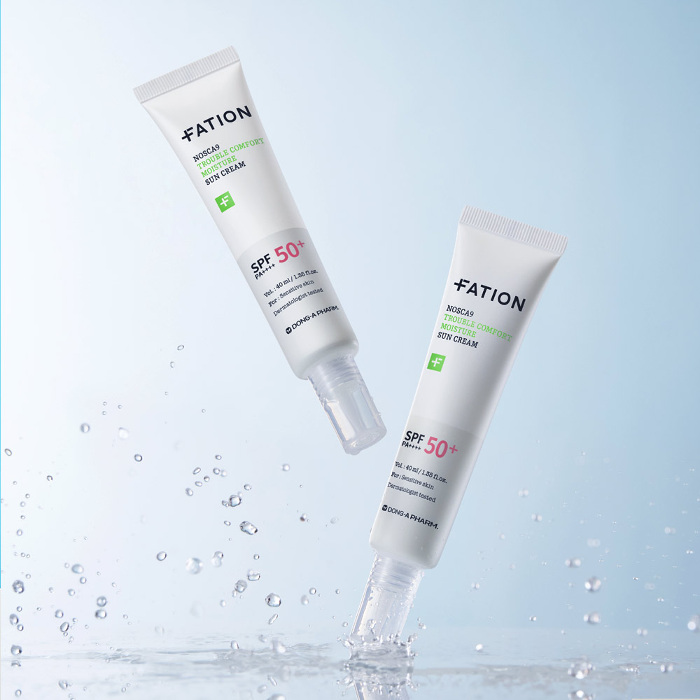 [선케어2종키트증정]파티온 노스카나인 트러블 컴포트 수분 선크림 더블 (40ml+40ml) 제품 이미지