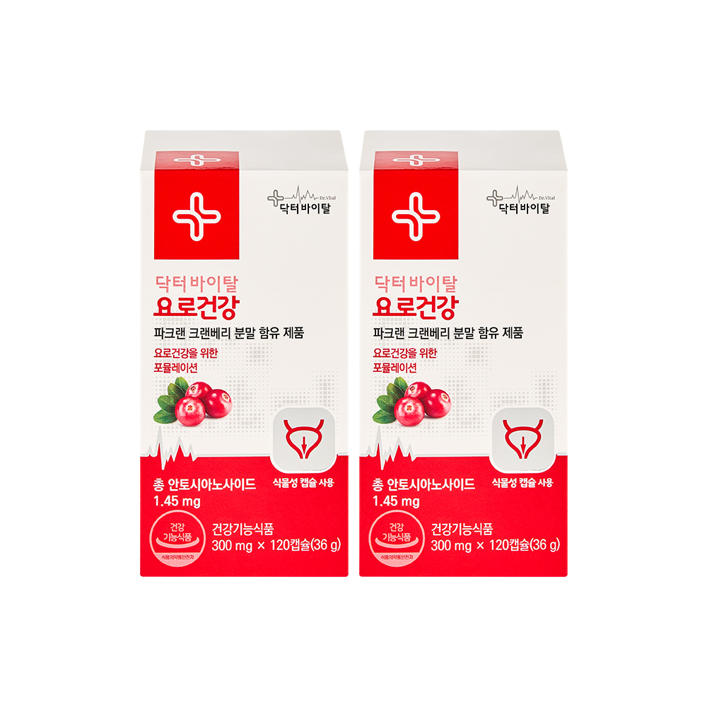 닥터바이탈 요로건강 크랜베리 120캡슐, 2개 - 상품 이미지