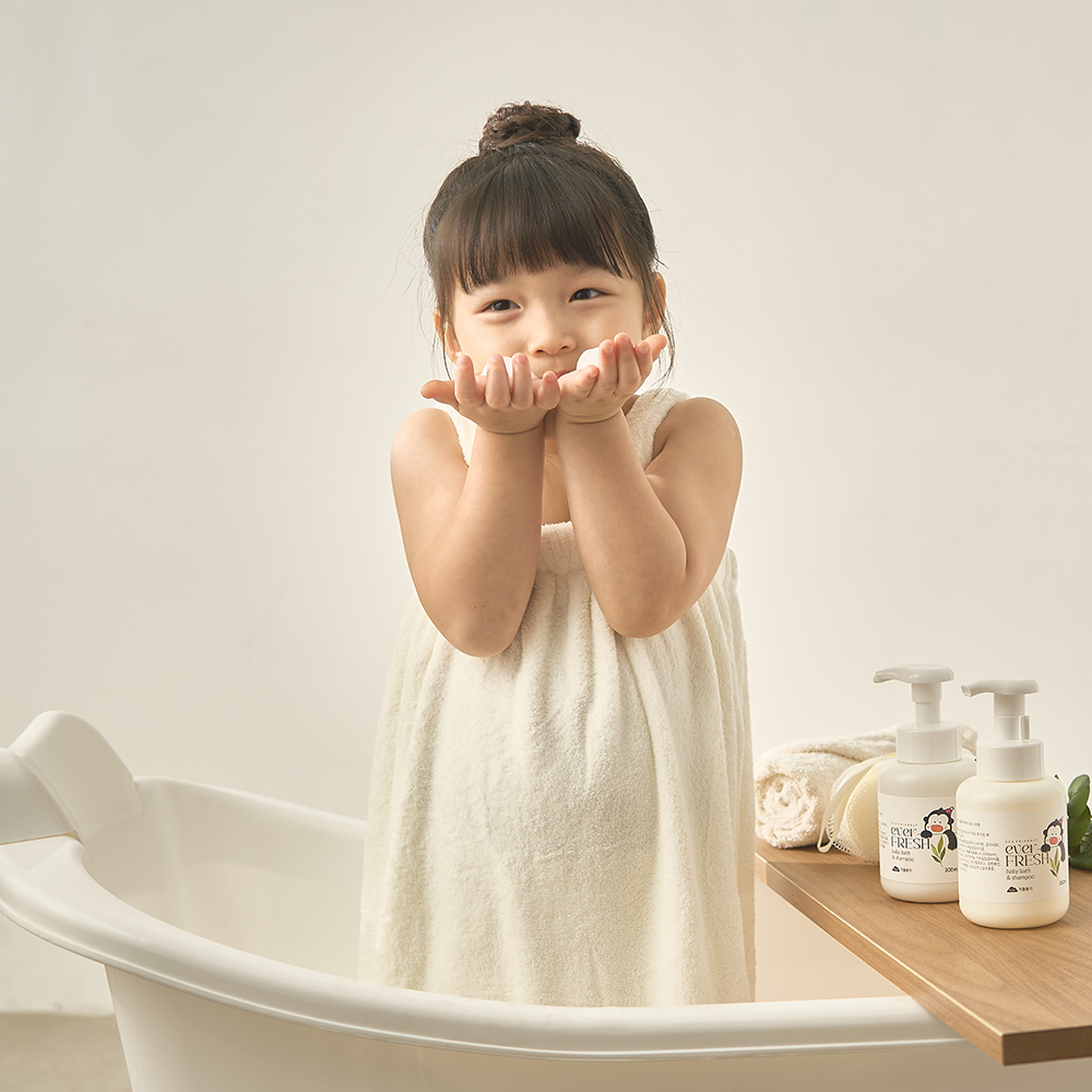 1+1 에버프레쉬 시카 유황 바스앤샴푸 300ml 무향 신생아 유아 아기 바디워시 올인원 - 상세 이미지 5