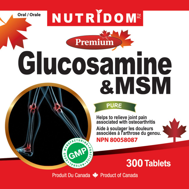 뉴트리돔 글루코사민 MSM 1000mg 대용량 태블릿 300정, 3개 - 상세 이미지 4
